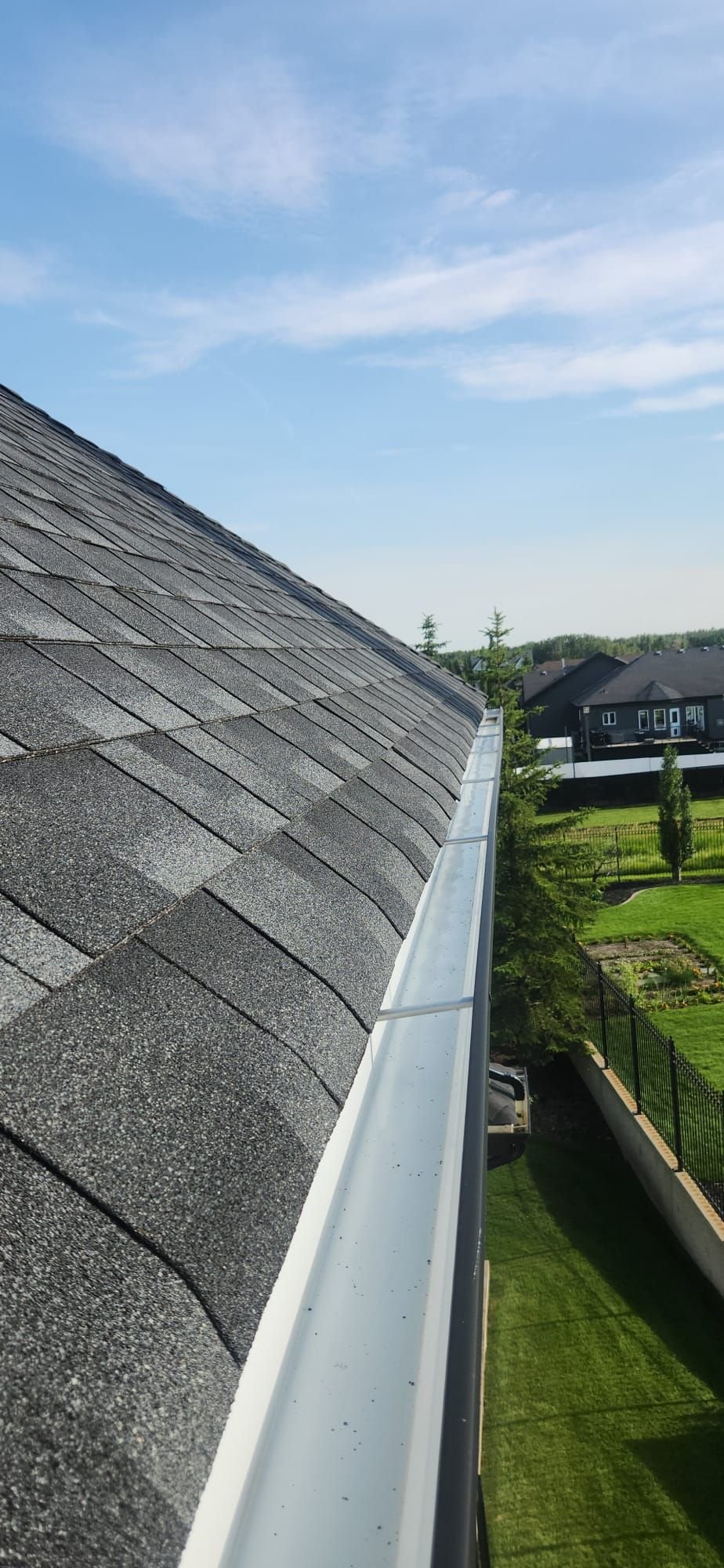 Gutter guard close-up showing micro-mesh surface